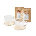  классический стеклянный чайная чашка чай to фрукты чай ( клубника * ананас ) Coaster есть подарок комплект подарок черный чай арфа ti