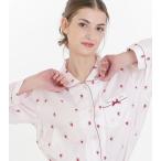 ナルエー　パジャマ　ダブルガーゼ　綿100％　いちご柄　ピンク　ムーンタン　51431