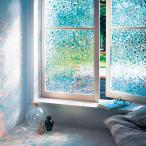 ベルメゾン 窓用フィルム UVカット ステンドグラス風 窓飾りシート ドット