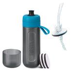 ブリタ 水筒 携帯用 浄水ボトル 600ml アクティブ ブルー マイクロディスクフィルター 3個付日本正規品