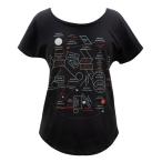 ショッピング春樹 [Out of Print] 村上春樹 / Murakami Novels Map Womens Relaxed Fit Tee (Black) - 村上春樹 Tシャツ