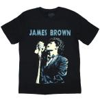James Brown / Singing Portrait Tee 2 (Black) - ジェームス・ブラウン Tシャツ