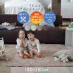 蓄熱わた入り 防ダニ加工の洗えるラグ テディファーキルト(180×180cm) ホットカーペットカバー 2畳 洗える ラグ 韓国 おしゃれ