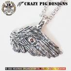 ショッピングGARNET クレイジーピッグ ネックレス ペンダント CRAZYPIG ダイス ウィング ペンダント ガーネット アイ hide コラボ  CRAZY PIG メンズ レディース