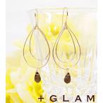 プラスグラム +GLAM ティア スモーキークォーツ フックピアス