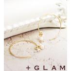 プラスグラム +GLAM ムーン ホワイトパール ピアス