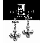 ソファアリ SofferAri タイニー S.A. イヤリング w デインティー コカインアイズ ダングルズ&amp; ダイヤモンド K18 ホワイトゴールド ピアス イヤリング
