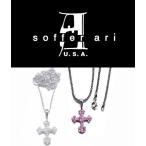 ソファアリ SofferAri タイニー コカイン アイズ トゥルー クロス ペンダント w ピンク サファイア PENDANT ネックレス