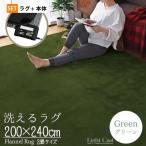 ショッピングホットカーペットカバー ホットカーペットセット 3畳 カバー付き 抗菌 防臭 防ダニ 本体サイズ約176×235cm グリーン 自動オフ ライトキャスト