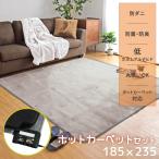 ホットカーペットセット 3畳 本体 カバー 2点セット 185×235cm ラグ マット 抗菌 防ダニ カーペット ライトグレーA ルーミック 母の日