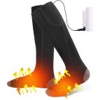 Rumay 2足セット 電熱 ソックス 電気 ホット 加熱 靴下 足元 防寒対策 保温 発熱 暖かい ヒーター 付き バッテリー付き USB 充電式 水洗い可 冬用 屋外