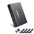 AIMOS USB切替器、4入力4出力USB切り替え+ハブ、4台P