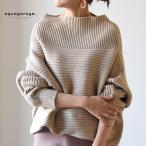 ニットトップスレディース秋冬長袖ハイネックオーバーサイズボリュームニットざ...