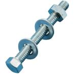 ポール用標識取付金具（片面・両面表示兼用） M12×64mm スチール製 137500　日本緑十字
