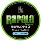 Rapala( Rapala ) PE линия la Pinot vaX мульти- игра 200m 1.2 номер 22.2lb 4шт.@ плетеный lime зеленый RLX200M12LG