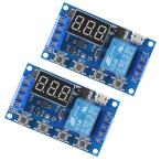 ACEIRMC DC 6-30V タイマーリレー プログラム可能な遅延リレーモジュール サイクルタイマー LCDディスプレイ/5V Micro USB