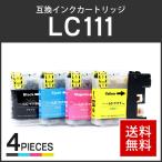 �u���U�[�Ή� �݊��C���N�J�[�g���b�W LC111-4PK(LC111BK/LC111C/LC111M/LC111Y)�y4�F�Z�b�g�zIC�`�b�v�t�c�ʕ\���@�\����