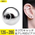 軟骨 ピアス ボディピアス 20g 18g 16g 14g 12g 金属アレルギー対応 キャッチ パーツ シルバー