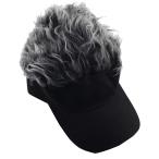 カツラ帽子サンバイザー サンバイザー 帽子 カツラ 面白グッズ フェイク ヘアー ゴルフ 釣り アウトドア