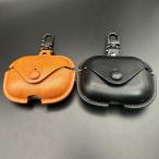 ショッピングairpods proケース AirPods Pro2 ケース レザー イタリアン カラビナ付き シンプル ボタン