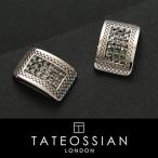 TATEOSSIAN タテオシアンカフスクリアストーン最高級ロジウムシルバーカフスボタンカフリンクス