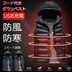 極暖 ヒートベスト フード付 発熱ベスト ヒーティングベスト 温度調節 ベスト インナーベスト電熱 男女兼用 レディース 極暖送料無料