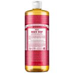 1本 Dr.Bronner's ドクターブロナー マジックソープ RO ローズ 946mL 顔ボディ用洗浄料
