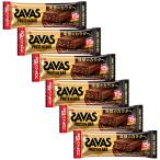 6本 明治 SAVAS ザバス プロテインバー チョコレート味 44g ×6本セット ホエイプロテイン 大豆プロテイン