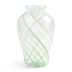 &Klevering アンドクレベリン フラワーベース Yogu Spiral グリーン 高さ33cm ガラス製 陶器 花瓶 一輪挿し 花器