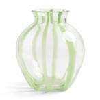&Klevering アンドクレベリン フラワーベース Yogu Stripe グリーン 高さ23cm ガラス製 陶器 花瓶 一輪挿し 花器