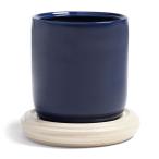 &Klevering アンドクレベリン プランター&ソーサー CHURROS ブルー 高さ24cm セラミック製 陶器 植木鉢 プランター