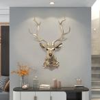 ショッピングアート作品 インテリア 壁掛け 鹿 頭 ハンティングトロフィー調 直径61 おしゃれ ウォール アート 装飾 動物 アニマル モニュメント ゴールド