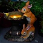 ガーデンライト 猫 うさぎ オーナメント ガーデン ソーラーライト オブジェ 動物 ねこ ウサギ 兎 ねこ 太陽光 LED ライト かわいい ガーデニング