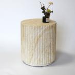 サイドテーブル 丸型 置き型 ラウンド トラバーチン風 大理石風 インテリア モダン ラグジェリー シンプル おしゃれ 北欧 韓国風 ホテルライク ミニテーブル