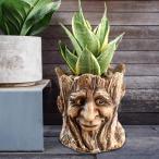 植木鉢フラワーポットサイズ顔フェイスレトロ穴あきインテリア小型小さい多肉植...