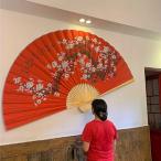 ショッピング扇子 インテリア 壁掛け 扇子 折りたたみ 特大 伝統的 おしゃれ かわいい オブジェ オーナメント ウォールアート 工芸品 カラフル 4-7