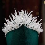  Tiara . Crown бисер стразы серебряный аксессуары для волос передний .. свадьба стразы жемчуг femi человек свадьба невеста свадьба 