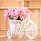 ショッピングリングピロー バスケット かご ウェディング 花かご ホワイト 白 自転車 ガーデンウェディング 子供 結婚式  リボン飾り 花びら入れ 指輪用 リングピロー イベント パーティー
