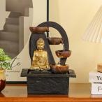 ショッピング仏像 仏像 置物 オブジェ 噴水 卓上噴水 ゴールド 黄金 幸運 金運 健康運 出世運 家庭運 家内安全 インテリア 玄関 リビング 贈り物 プレゼント 魔除け 和モダン