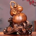 ショッピング置物 瓢箪 オブジェ 置物 ひょうたん 風水グッズ 縁起物 家内安全 樹脂製 インテリア 玄関 リビング 贈り物 財運 金運 運気 風水 開運 健康運 出世運 家庭運