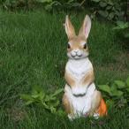 ショッピングガーデン ガーデンオブジェ うさぎ にんじん 置物  樹脂 かわいい アニマル ラビット 動物 ガーデニング 雑貨 ガーデン雑貨 ガーデンインテリア ガーデン インテリア