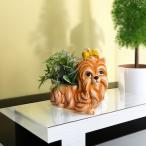 プランター犬樹脂鉢植えドッグアニマル動物かわいい植木鉢ガーデニング雑貨ガー...