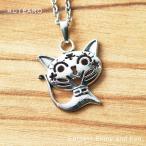 レディースネックレス猫ペンダントメ...