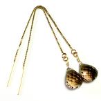 K14GFピアススモーキークォーツ...