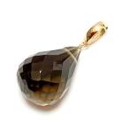 K18トップスモーキークォーツドロ...