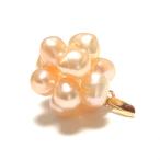 K18トップ淡水真珠フラワーキュー...