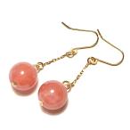 K18ピアスペルー産インカローズチ...