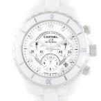 内部点検済 CHANEL シャネル J12 41mm H2009 クロノ 9Pダイヤ