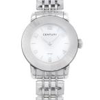 電池交換済 CENTURY センチュリー エレガンス 648.7.S.N1I.12.SF 100m防水 白 ホワイトシェル SS レディース クォーツ