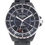 CHANEL シャネル J12 GMT H3101 41mm 100m防水 デイト 黒 ブラック CE